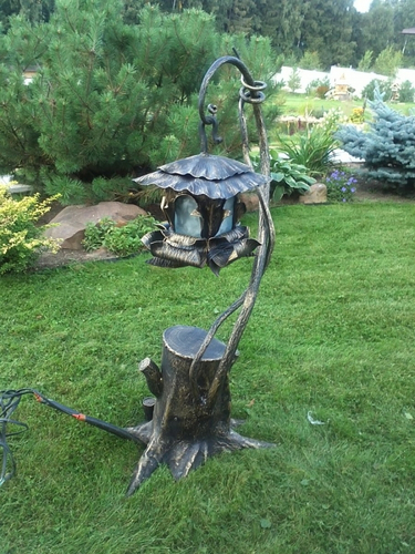 садовый кованый фонарь из сказки