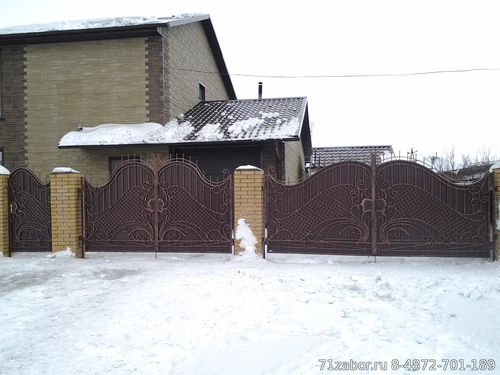 ворота кованые металлические арочные