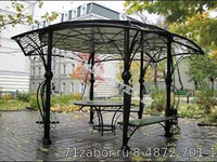 беседка садовая с коваными элементами