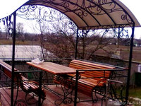 беседка садовая металлическая