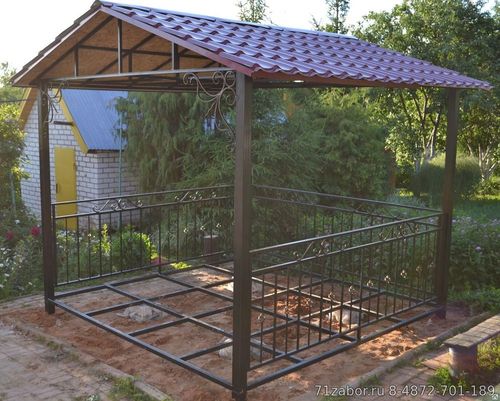 беседка садовая металлическая