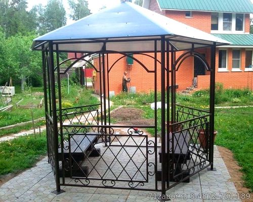 беседка садовая металлическая