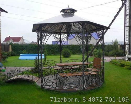 беседка садовая металлическая