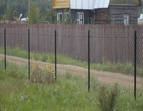 забор металлический сетка рабица