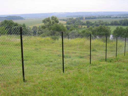 забор сетка рабица металлический