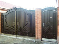 металлические кованые ворота