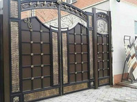 кованые металлические ворота распашные