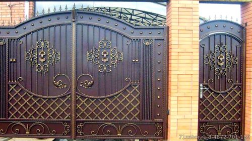 ворота металлические с художественной ковкой
