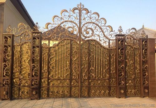 ворота кованые металлические арочные