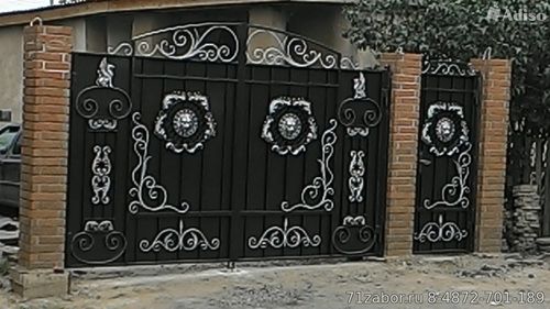 красивые кованые ворота распашные