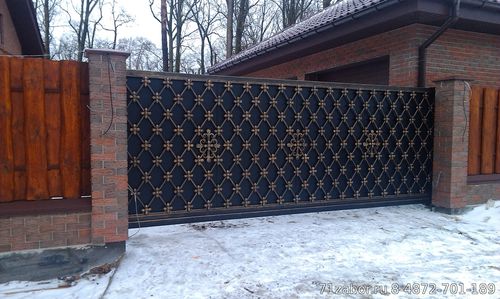 красивые кованые ворота распашные