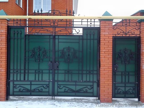 красивые кованые ворота распашные